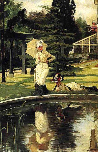 James Joseph Jacques Tissot In an English Garden